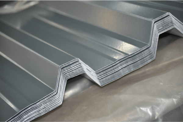 Outa Africa Manufacturing - Midnight Grey, AZ150, Aluminium Zinc Roof Sheeting Material. Rolled in our IBR Roof Sheet Profile. Close Up Image. Second Version